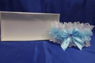 Подвязка кружевная голубая в коробочке арт. 019-113
