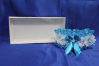 Подвязка кружевная синяя в коробочке арт. 019-108
