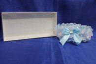 Подвязка кружевная голубая в коробочке арт. 019-105