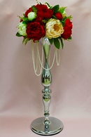 Подставка под цветы на гостевые столы металлическая серебро 60см. арт.0572-003