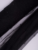 Фатин с бусинами в рулоне черный №9. Длина 100 ярдов (91 метр), ширина 150см.(3 ФОТО СМ.ПОДРОБНЕЕ)