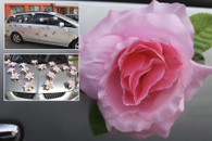 Бледно-розовая роза на присоске арт. 128-001