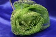 Цветок из сетки зеленый (200 мм) арт. 138-169