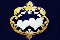 Свадебный герб дерево (бело-золотой мат.) арт. 007-068