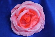 Роза розовая блестящая (головка) Мин. заказ от 10шт! арт. 137-013