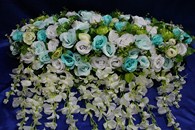 Икебана с белыми и тифани розами арт.056-092
