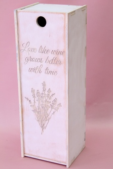 Деревянная коробка для винной церемонии белая арт.0741-007