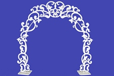 Арка свадебная белая деревянная резная (разборная на 4 части) арт. 094-105