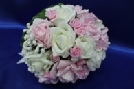 Букет дублер для невесты латексный с белыми и розовыми розами, арт. 020-170