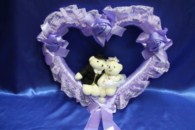 Сердце с мишками фиолетовое арт.098-053