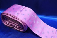 Лента атласная со звездочками Цвет: Фиолетовый 6см*20м арт. 134-092