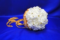 Букет дублер для невесты с белыми латексными розами арт. 020-113