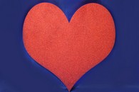 Сердце пенопласт (красный) 50*50см арт. 005-118