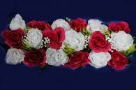 Цветы для изготовления арок (розы малиновые и белые) 20х45см арт. 094-096