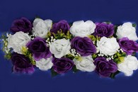 Цветы для изготовления арок (розы фиолетовые и белые) 20х45см арт. 094-100