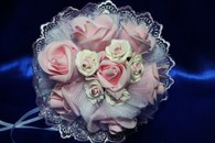 Букет дублер для невесты с розовыми латексными розами арт. 020-328
