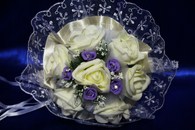 Букет дублер для невесты с айвори латексными розами арт. 020-343