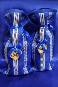 Мешочки для шампанского синие арт. 047-158