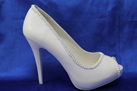 Свадебные туфли для невесты белые С-67 р. 41