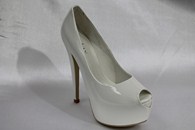 Свадебные туфли для невесты С-207 белые, лак, каблук 15см р.36-41 ВСЕ РАЗМЕРЫ