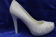 Свадебные туфли для невесты белые С-325 р.35-40