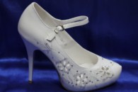 Свадебные туфли для невесты белые К-183 р.35-40 ВСЕ РАЗМЕРЫ