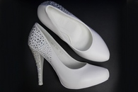 Свадебные туфли для невесты белые СК-45 р.36-41. Каблук 11см.
