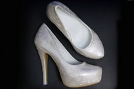 Свадебные туфли для невесты бежевые С-380 р.36-41. Каблук 12см.