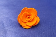 Латексная роза оранжевая (12 штук 25мм) цена за упаковку арт. 139-118