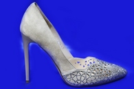 Свадебные туфли для невесты бежевые, искуственная замша, С-429 р.36-41. Каблук 11см.