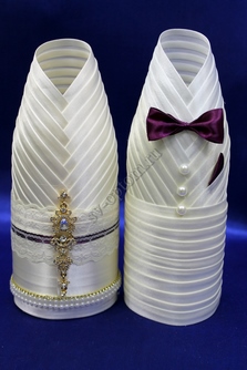Одежда для шампанского айвори-фиолетовая арт.047-218