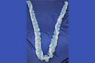 Лента кручёная атлас (цвет голубой и белый) арт. 1201-010