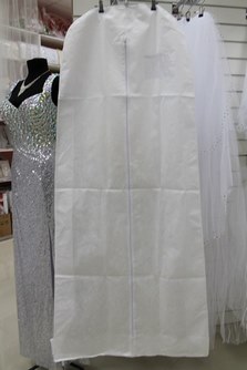 Чехол для платья белый с расширением (170*60)с окошком арт. 038-002