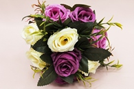 Букет дублер для невесты с фиолетовыми и айвори розами арт. 020-029