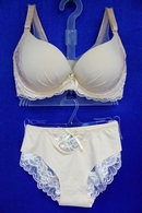 Комплект нижнего белья для невесты цвета капучино (Р-ры: 75D-M, 80D-L) арт. 0181-021