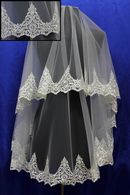 Фата с кружевом 1,5х1,5м (16). Цвет: айвори. арт. 0272-272